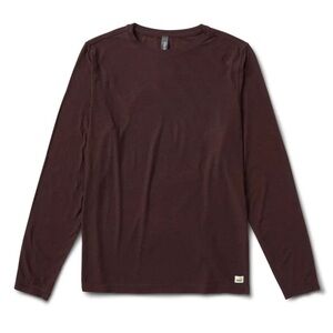 NWT Men’s Vuori Long Sleeve Strato Tech Tee in Oxblood Heather Size XXL